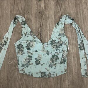 Green corset top #corsettop